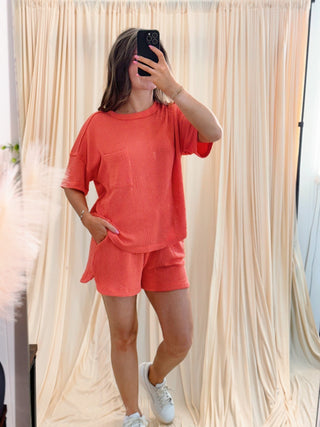Summer Glow, Coral Set - Silver Line Boutique