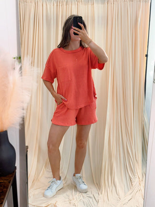 Summer Glow, Coral Set - Silver Line Boutique