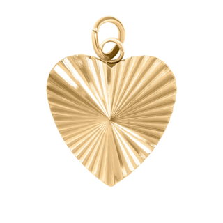 Sunburst Heart Charm (Standard) - Silver Line Boutique