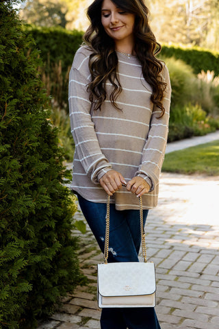 Sunday Stripe Knit Top - Silver Line Boutique