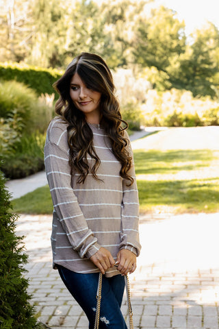 Sunday Stripe Knit Top - Silver Line Boutique