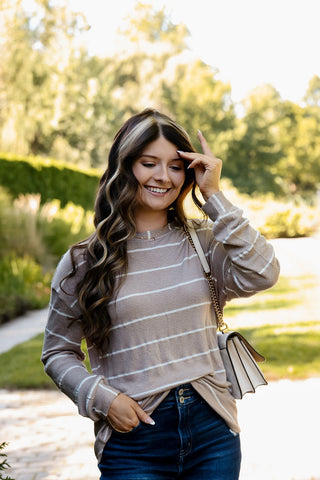 Sunday Stripe Knit Top - Silver Line Boutique