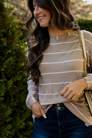 Sunday Stripe Knit Top - Silver Line Boutique