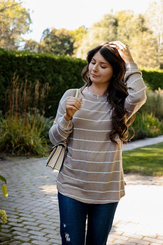 Sunday Stripe Knit Top - Silver Line Boutique