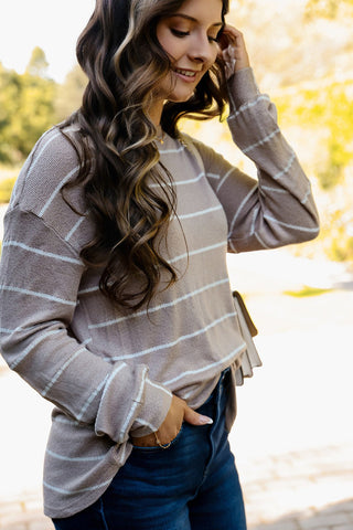 Sunday Stripe Knit Top - Silver Line Boutique