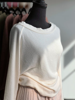 Sweetest, Ivory Shirt - Silver Line Boutique