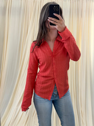 Tangerine Twist, Blouse - Silver Line Boutique