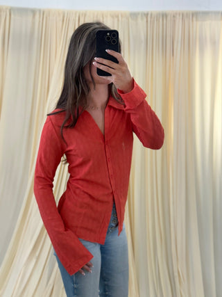 Tangerine Twist, Blouse - Silver Line Boutique