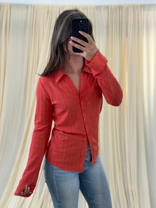 Tangerine Twist, Blouse - Silver Line Boutique