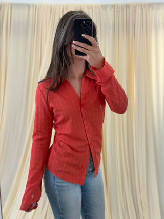 Tangerine Twist, Blouse - Silver Line Boutique
