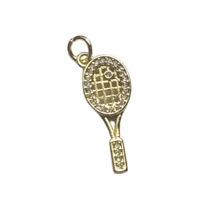 Tennis Racket Charm (Luxe) - Silver Line Boutique