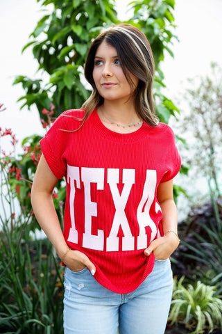 Texas Love, Red Tee - Silver Line Boutique