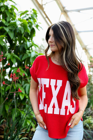 Texas Love, Red Tee - Silver Line Boutique