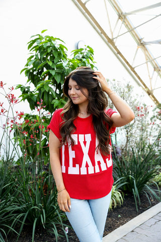 Texas Love, Red Tee - Silver Line Boutique