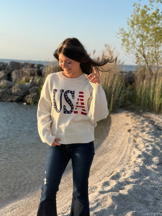 The All - American, Sweater - Silver Line Boutique