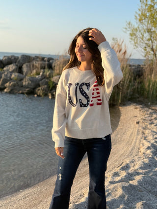 The All - American, Sweater - Silver Line Boutique