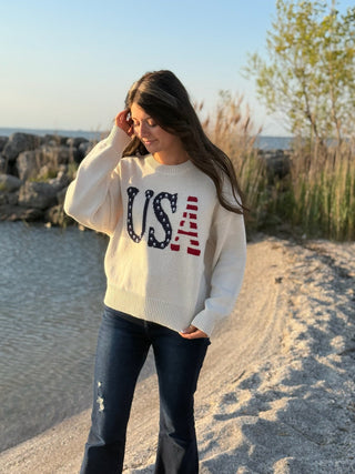 The All - American, Sweater - Silver Line Boutique
