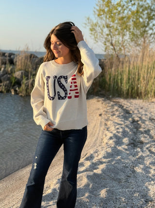 The All - American, Sweater - Silver Line Boutique