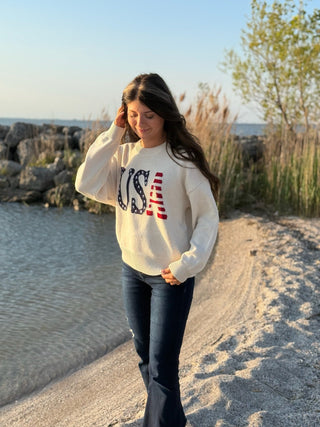 The All - American, Sweater - Silver Line Boutique