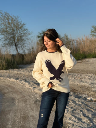 The Heritage Eagle Knit - Silver Line Boutique
