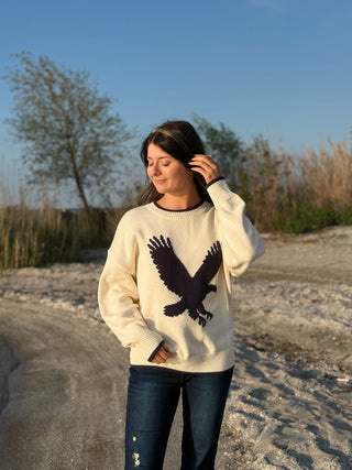 The Heritage Eagle Knit - Silver Line Boutique