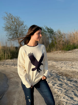 The Heritage Eagle Knit - Silver Line Boutique