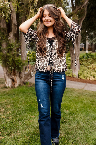 Untamed, Cheetah Blouse - Silver Line Boutique