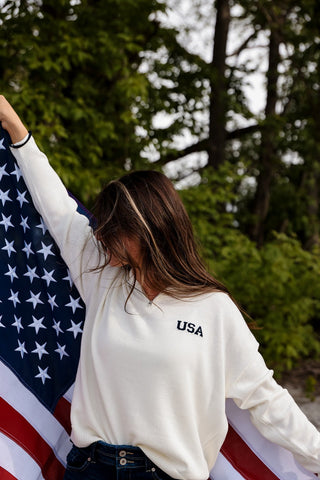 West Coast Freedom, Quarter Zip - Silver Line Boutique