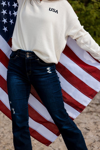 West Coast Freedom, Quarter Zip - Silver Line Boutique