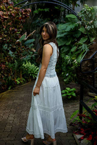 Wildflower, Denim Vest - Silver Line Boutique
