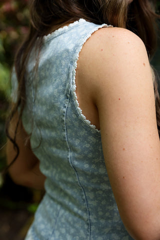 Wildflower, Denim Vest - Silver Line Boutique