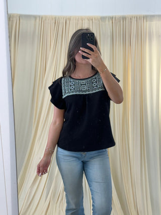 Wildflower Stitch, Blouse - Silver Line Boutique