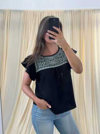 Wildflower Stitch, Blouse - Silver Line Boutique