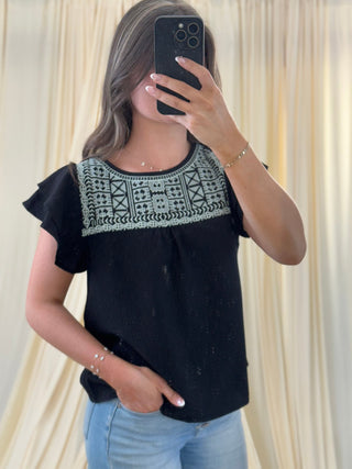 Wildflower Stitch, Blouse - Silver Line Boutique