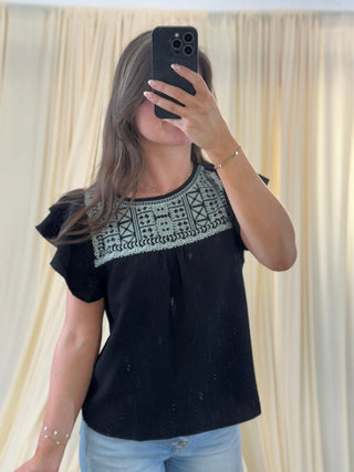 Wildflower Stitch, Blouse - Silver Line Boutique